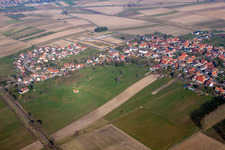 Aerial view of Schwabwiller in the state Bas-Rhin, France