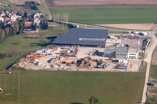 Building and production halls on the premises of HERRMANN Travaux Publics in Surbourg in Grand Est, France