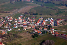 Walbourg in the state Bas-Rhin, France seen from above