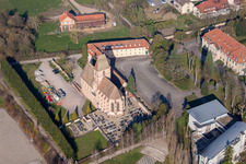 Bird's eye view of Walbourg in the state Bas-Rhin, France