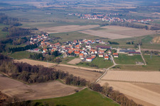 Drone recording of Walbourg in the state Bas-Rhin, France