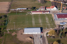 Eschbach in the state Bas-Rhin, France seen from a drone