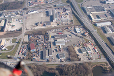 Drone recording of Schweighouse-sur-Moder in the state Bas-Rhin, France