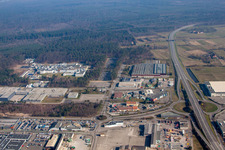 Drone image of Schweighouse-sur-Moder in the state Bas-Rhin, France
