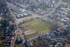 Drone recording of Haguenau in the state Bas-Rhin, France