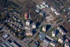 Haguenau in the state Bas-Rhin, France from the drone perspective