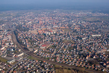 Oblique view of Haguenau in the state Bas-Rhin, France