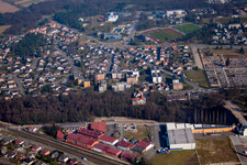 Drone recording of Bischwiller in the state Bas-Rhin, France