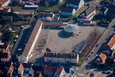 Aerial view of Bischwiller in the state Bas-Rhin, France