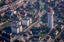 Aerial photograpy of Bischwiller in the state Bas-Rhin, France