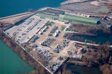 Bischwiller in the state Bas-Rhin, France from the drone perspective