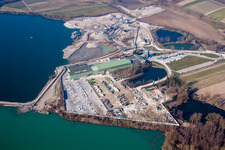 Aerial view of Bischwiller in the state Bas-Rhin, France