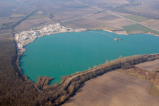 Oblique view of Gambsheim in the state Bas-Rhin, France