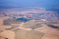 Oblique view of Gambsheim in the state Bas-Rhin, France