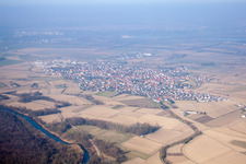 Bird's eye view of Kilstett in the state Bas-Rhin, France
