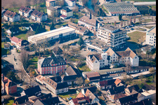 Aerial view of Local administration Kork in the district Kork in Kehl in the state Baden-Wuerttemberg, Germany