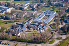 Aerial view of Oberlin School Association in the district Kork in Kehl in the state Baden-Wuerttemberg, Germany