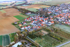 Vollmersweilerer Straße and tree nursery in Freckenfeld in the state Rhineland-Palatinate, Germany
