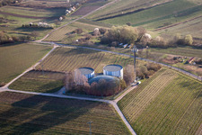 Aerial view of Water towers/tanks in the district Arzheim in Landau in der Pfalz in the state Rhineland-Palatinate, Germany