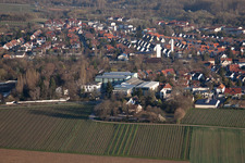 Wollmesheimer Höhe in Landau in der Pfalz in the state Rhineland-Palatinate, Germany from the plane