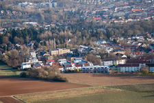 Bird's eye view of Wollmesheimer Höhe in Landau in der Pfalz in the state Rhineland-Palatinate, Germany
