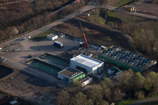 Aerial view of Geothermal plant in Landau in der Pfalz in the state Rhineland-Palatinate, Germany