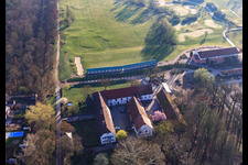 Clubhouse of the Landgut Dreihof golf course - GOLF absolute in the morning in the district Dreihof in Essingen in the state Rhineland-Palatinate, Germany
