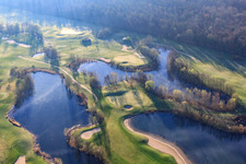 Golf Course Landgut Dreihof - GOLF absolute in the morning in the district Dreihof in Essingen in the state Rhineland-Palatinate, Germany out of the air
