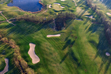 Golf Course Landgut Dreihof - GOLF absolute in the morning in the district Dreihof in Essingen in the state Rhineland-Palatinate, Germany from the plane