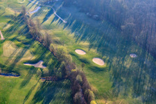 Golf Course Landgut Dreihof - GOLF absolute in the morning in the district Dreihof in Essingen in the state Rhineland-Palatinate, Germany viewn from the air