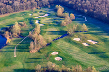 Golf Course Landgut Dreihof - GOLF absolute in the morning in the district Dreihof in Essingen in the state Rhineland-Palatinate, Germany from a drone