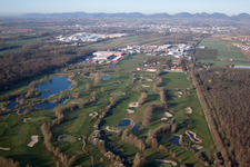 Bird's eye view of Grounds of the Golf course at Golfanlage Landgut Dreihof in Essingen in the state Rhineland-Palatinate
