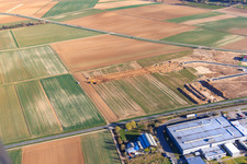 Industrial park W II under development in Herxheim bei Landau in the state Rhineland-Palatinate, Germany
