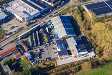 Oblique view of Horst industrial estate with ACOTEL Computer-Vertriebs-GmbH in the district Minderslachen in Kandel in the state Rhineland-Palatinate, Germany