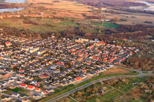 Aerial view of Forstlandallee in Jockgrim in the state Rhineland-Palatinate, Germany