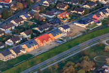 Oblique view of Forstlandallee in Jockgrim in the state Rhineland-Palatinate, Germany