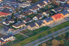 Forstlandallee in Jockgrim in the state Rhineland-Palatinate, Germany from above