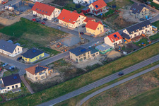 Aerial view of Titmouse Path in Jockgrim in the state Rhineland-Palatinate, Germany