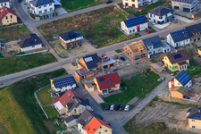 Aerial view of Falkenweg x Vogelring in Jockgrim in the state Rhineland-Palatinate, Germany
