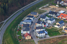Aerial photograpy of Eisvogelstr in Jockgrim in the state Rhineland-Palatinate, Germany