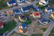 Bird ring in Jockgrim in the state Rhineland-Palatinate, Germany from above