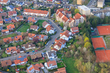 Flower ring in Jockgrim in the state Rhineland-Palatinate, Germany from above