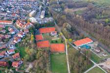 Tennis court of the TC77 Jockgrim eV and Poultry Breeding Association 1930 Jockgrim eV in Jockgrim in the state Rhineland-Palatinate, Germany