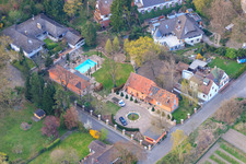 Aerial view of Parkring x Ziegelbergstr in Jockgrim in the state Rhineland-Palatinate, Germany