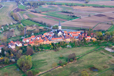 Church of St. Dionysius at the city wall Hinterstädtel in Jockgrim in the state Rhineland-Palatinate, Germany
