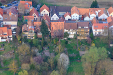 Ludwigstraße from the west in Jockgrim in the state Rhineland-Palatinate, Germany