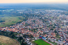 Ludwigstr in Jockgrim in the state Rhineland-Palatinate, Germany from above