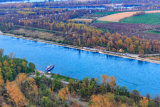 Rhine ferry from Leimersheim to Leopoldshafen in Leimersheim in the state Rhineland-Palatinate, Germany