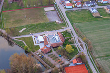 Hugo-Dörrler-Halle and at the pumping station Leimersheim in Leimersheim in the state Rhineland-Palatinate, Germany