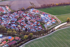 Oblique view of In Niederhorst in Leimersheim in the state Rhineland-Palatinate, Germany